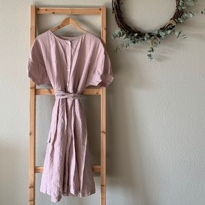 OffOn Button Up Linen Dress